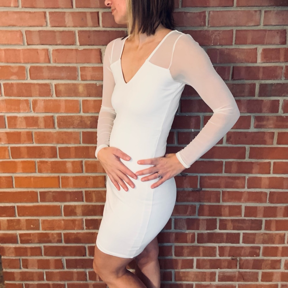 Lulu’s White Fitted Mini Dress